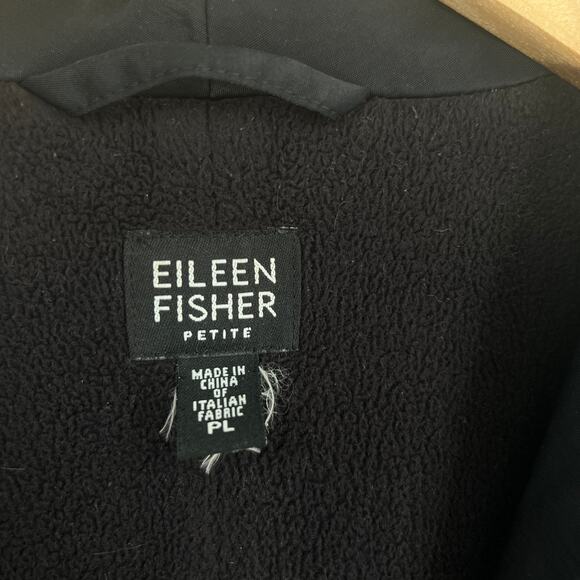 Eileen Fisher Lined Lagenlook Jacket Black Size Petite Large - Picture 4 of 6